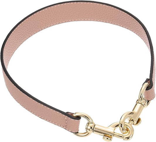 uxcell 19.29 Inch PU Leather Short Bag Strap with Clasp, Purse Handles Handbags Replacement Straps for Clutch Bag Underarm Bags, Pink, Gold Buckle