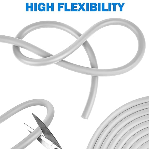 MYFAMIREA 20FT Backer Rod 1/8 Inch EPDM Rubber Caulk Saver Weather Strip Seal Concrete Expansion Joint Filler for Gaps and Joints, Gray