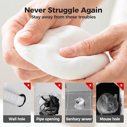 Kruggo New Type Waterproof Sealant Mastic, 2026 Upgraded Faster Drying Repair Sealing Clay, Quick Repair Putty for Drain Pipe Connection, Wall Holes, Air Conditioning Holes (6PCS)