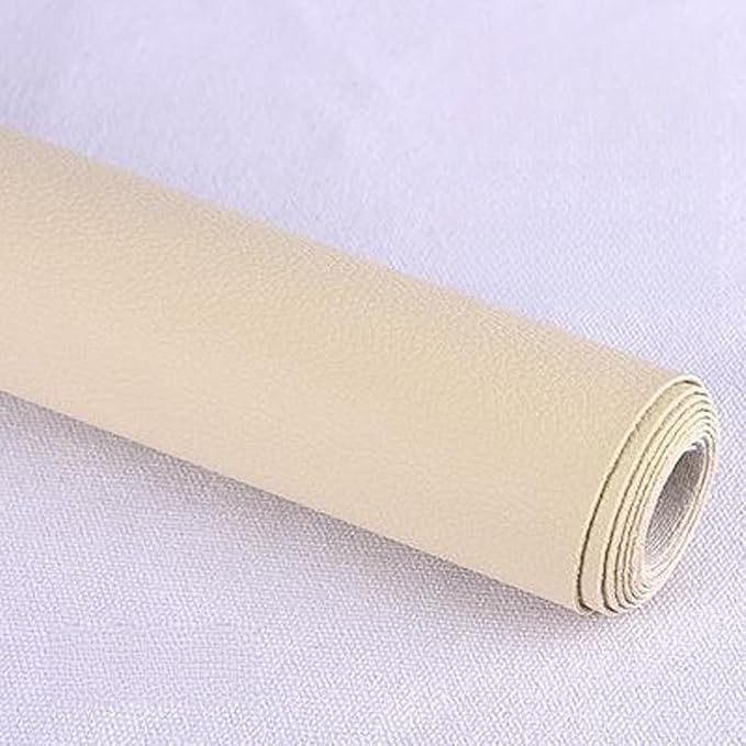 Leather Repair Patch Tape Kit,Self Adhesive Leather Repair Kit for Furniture,Vinyl Repair Kit for Couch,Sofa,Car Seats,Office Chair Luggage (Beige,19.69"×53.94")