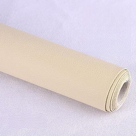 Leather Repair Patch Tape Kit,Self Adhesive Leather Repair Kit for Furniture,Vinyl Repair Kit for Couch,Sofa,Car Seats,Office Chair Luggage (Beige,16.93"×55.12")