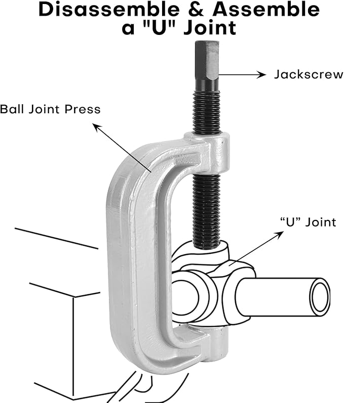 Ball Joint Press & U Joint Removal Tools | Heavy Duty Ball Joint Service Tool with 4-Wheel Drive Adapters for Most 2WD and 4WD Car Pickup and Light Truck (Blue)