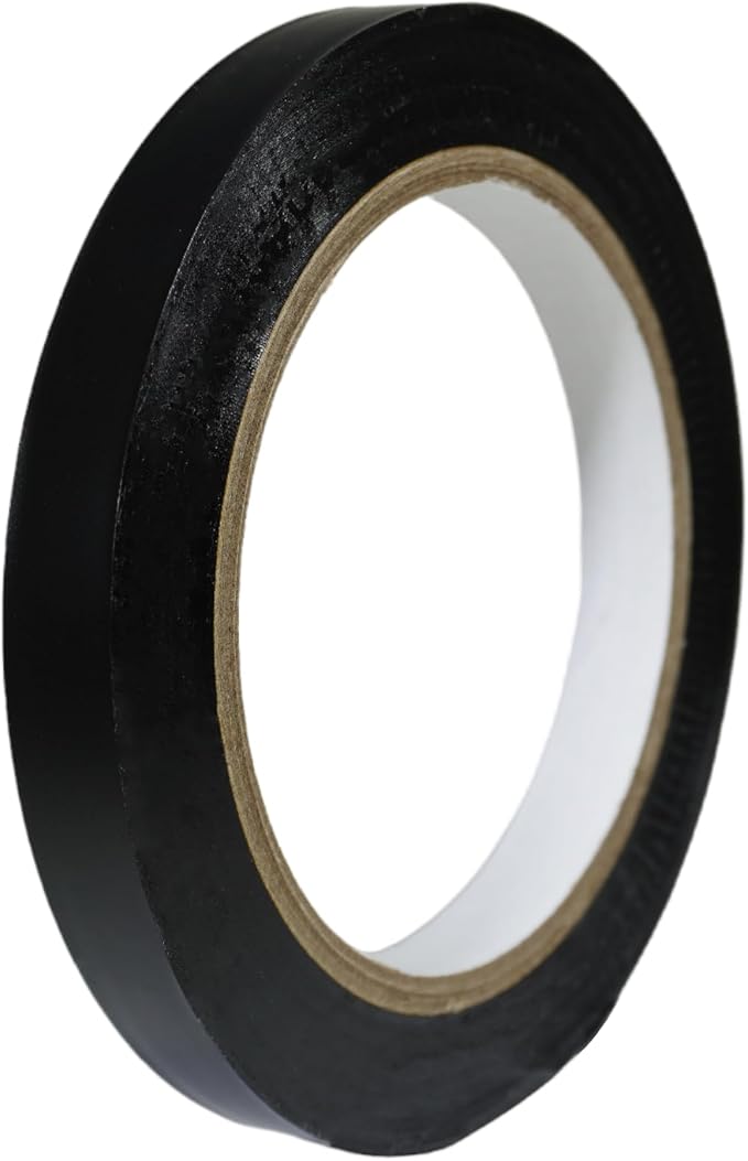 GGR Supplies T.R.U. CVT-536 Black Vinyl Pinstriping Dance Floor Tape: 1/2 in. Wide x 36 yds. Several Colors