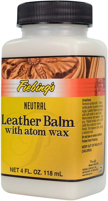 Fiebing's Leather Balm with Atom Wax Neutral, 4 oz