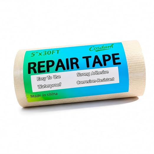 Clear Heavy - Duty Waterproof Vinyl Repair Tape (30ft x 5") for Fabric Boat Covers, Canvas Tents, Pop - Up Campers, RV Awnings, Tarps, Canopies and Sails (Clear)