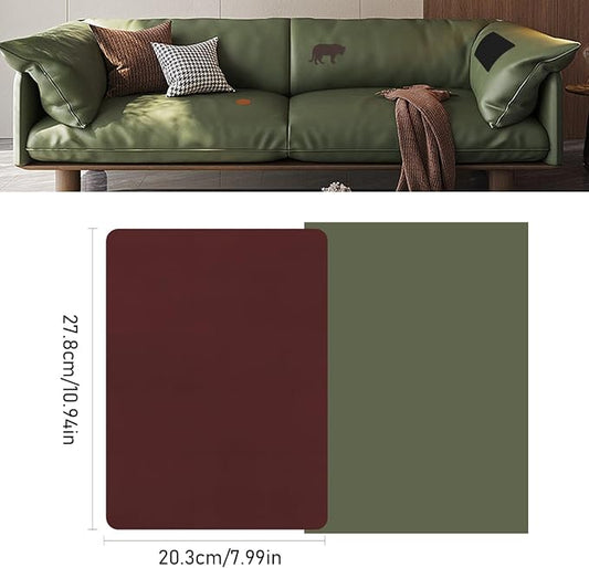SYLVASS Self Adhesive Leather Repair Patches for Couch, Sofas, Furniture, Car Seats, Office Chairs, Pack of 2 Red Brown