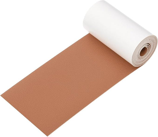 PATIKIL Leather Patches Tape for Furniture, 3.2 x 61 Inch Self Adhesive Vinyl Leather Repair Kit Cover Sheet for Couch, Sofa, Car Seats, Office Chair, Chestnut Brown