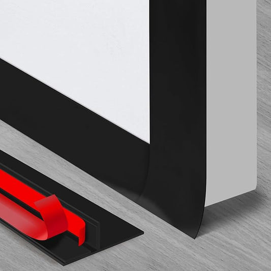 T-Shaped Silicone Seal Strip for Door & Windows, 20Ft Weatherproof Draft Stopper, Gap Seal for Door Sides (Black)