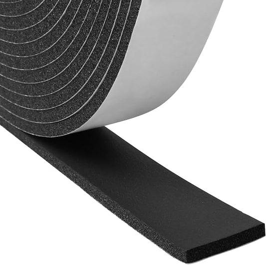 Foam Insulation Tape, 1/2In x 1/16In x 16.4Ft Weather Stripping Door Seal Strip for Doors and Windows,Sliding Door,Sound Proof Soundproofing Door Seal,Weatherstrip,Air Conditioning Seal Strip