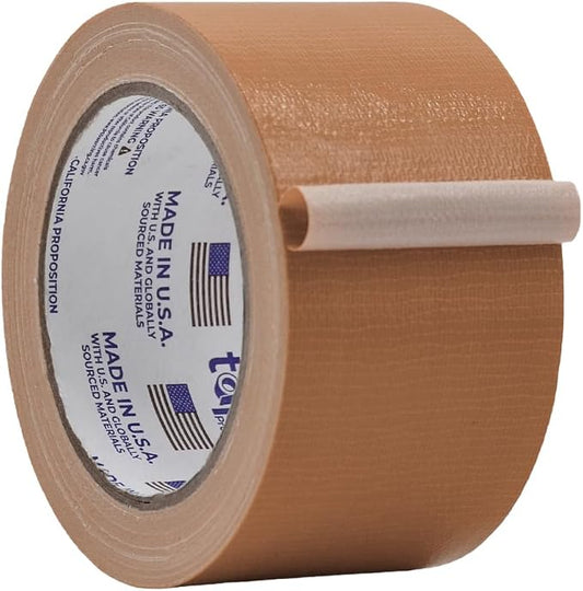 WOD DTC10 Advanced Strength Industrial Grade Tan (Beige) Duct Tape, 3 inch x 60 ft. Waterproof, UV Resistant For Crafts & Home Improvement