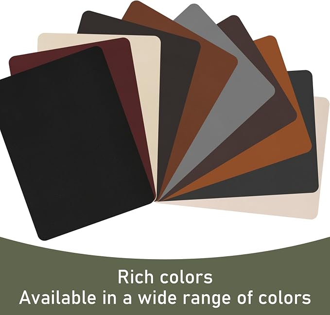 SYLVASS Self Adhesive Leather Repair Patches for Couch, Sofas, Furniture, Car Seats, Office Chairs, Pack of 2 Black Brown