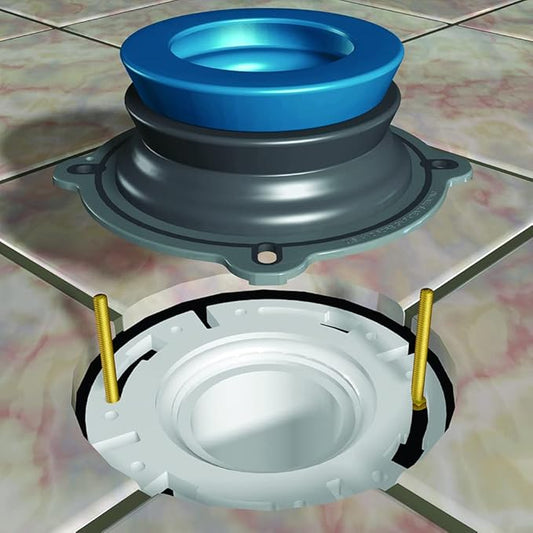 Danco 10826X Wax Ring with Bolts, No Size, Gray (Pack of 2)