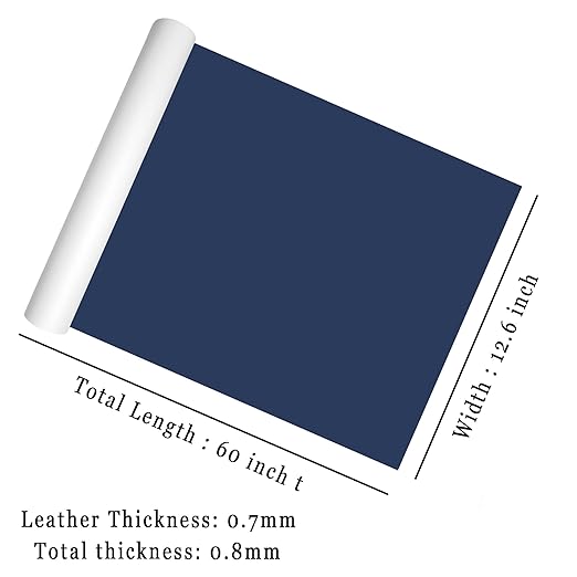Leather Repair Patch Kit for Furniture 12.6X60 inch Dark Blue Waterproof Durable Leather Tape,Self-Adhesive Leather Patches for Couch,Sofa,Car Seat,Vinyl Chairs,Fabric Fix Etc.