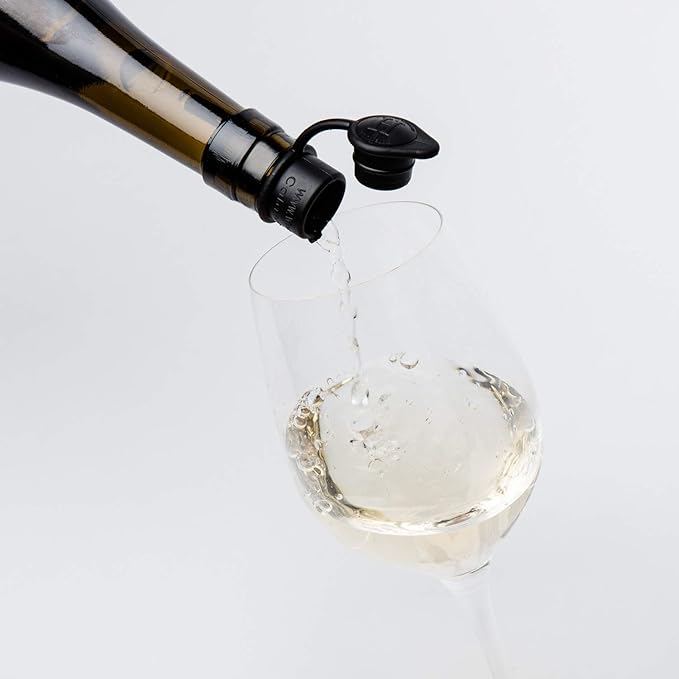 Haley's Corker 30065 5-in-1 Wine Aerator, Stopper, Pourer, Filter and Re-Corker, 5 Pack, Standard, Black