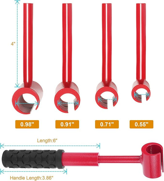 ASIEIT 4-Piece Door Hinge Adjustment Tool, Hinges Gap Adjusting Wrench, Universal Door Hinges Adjuster, Door Hinge Repair Tool, 0.55-0.98 Inch, for Round Bolt Standard Gauge, Repair, Home