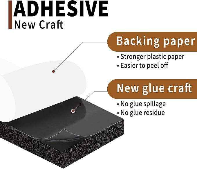 Yotache Open Cell Foam Air Conditioner Weather-Strip Seal Tape 2"x1", Thick Adhesive with High Resilience Foam Cushion Strip, 6.5 Feet Long