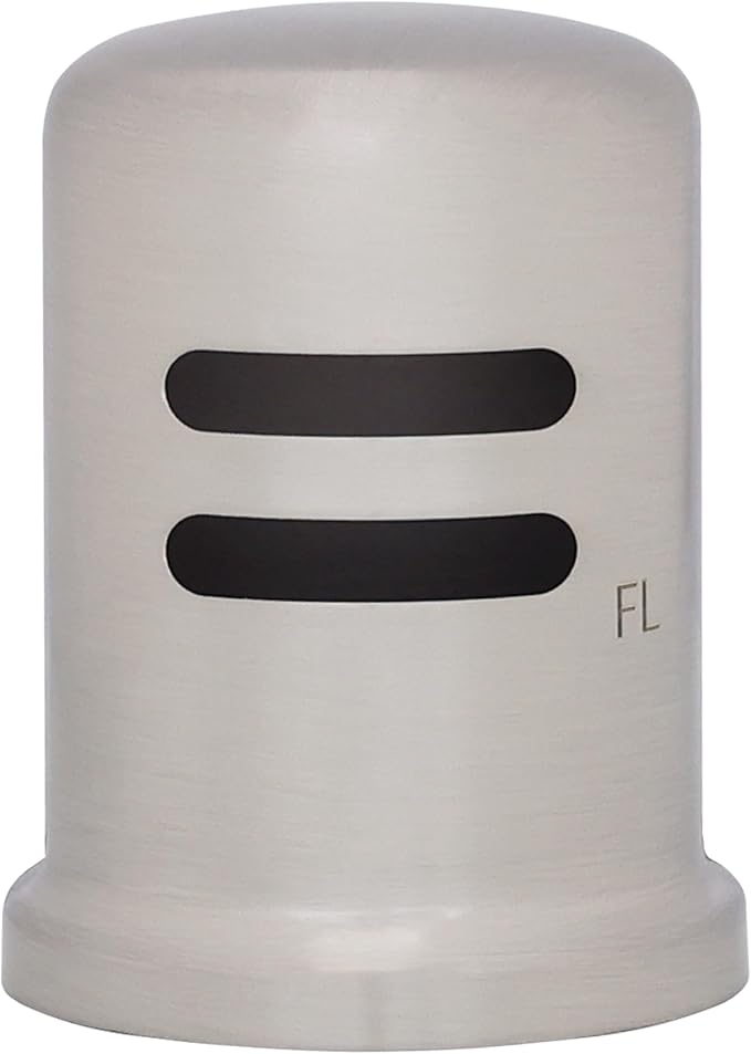 Westbrass D201-1-07 1-3/4" x 2-3/4" Solid Brass Air Gap Cap Only, Skirted, Satin Nickel