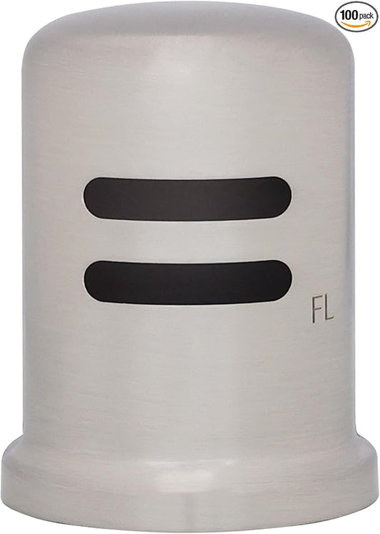 Westbrass D201-1-100-07 1-3/4" x 2-3/4" Solid Brass Air Gap Cap Only, Skirted, Satin Nickel (100-Pack)