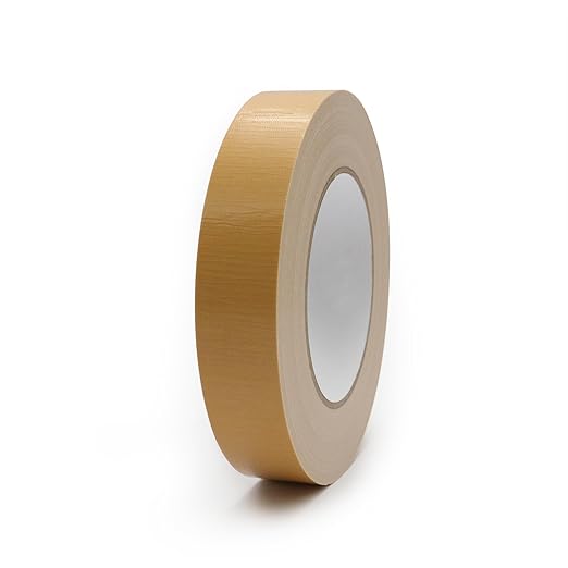 Duct Tape 1 Inch X 44 Yards, 8.5 mil Thickness, Heavy Duty Brown Duct Tape, No Residue, Waterproof, Tear by Hand for Repairs, Industrial, Professional Use