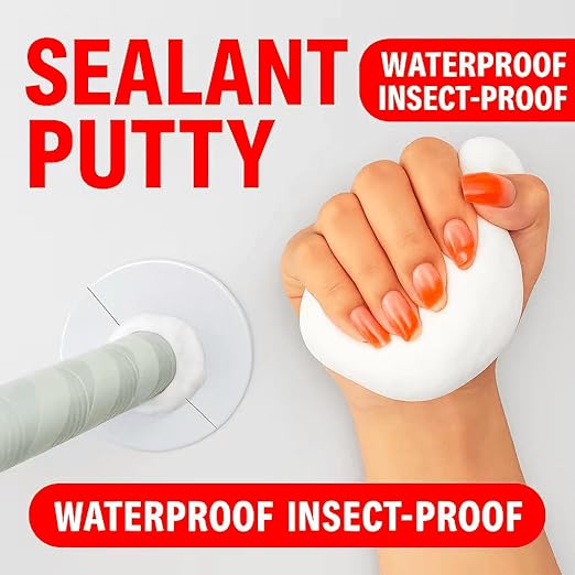 2026 Upgraded Moldable Sealant Clay Putty – Easy-to-Use Waterproof Sealing Mastic for Wall Holes, Mouse Hole Sealer, Pipe Leak Repair & Duct Seal,Indoor/Outdoor Use,0.5 lb (227g)