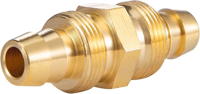 2PCS Soild Brass Air Reusable Hose Splicer For 1/4-Inch ID Hose,1/4" Air Hose Repair Fitting