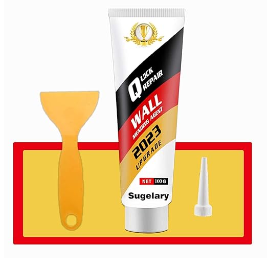 Sugelary Drywall Patch Repair Kit with Scraper, Wall Spackle Repair Paste, Wall Mending Agent Quick and Easy Solution to Fill the Holes for Home Wall, Plaster Dent Repair and Wood Scratch Repair