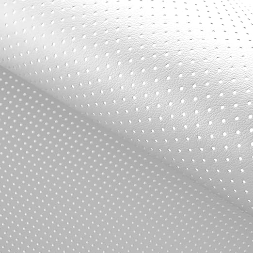 Leather Repair Patch, Breathable Perforated Strong Sticky Self Adhesive Repair Patch, DIY Leather Patches for Couches, Furniture, Sofa, Car, Chair (White 8x12inch)