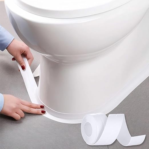 Self Adhesive Sealing Tape, Bathroom Waterproof Sealing Strip, Traditional Sealant Substitute, Suitable for Kitchen, Bathtub, Bathroom, Wall Corner, Decoration and Renovation (A, 1.5" x 10Ft)