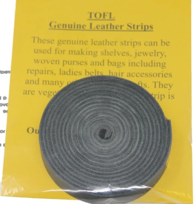 Leather Strap for Crafts & Jewelry | 72 Long × 5/8" Wide × 1/8" Thick (7-8oz) | Genuine Leather Strips for Crafts, Projects or Repairs - Smokey Gray | 2-Pack