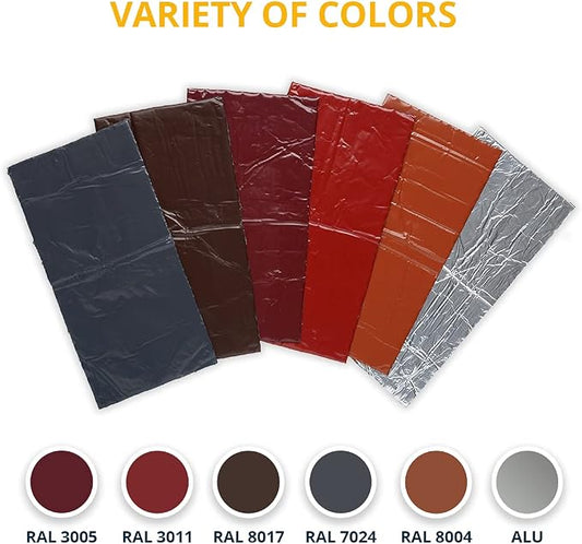 Alenor Terracotta Butyl All Weather Repair Patch 4"x6" (Pack of 5) Waterproof Sealing Patch Roof Leak Indoor Outdoor Pipe Repair HVAC Vent Air Conditioner Window Seal Rain Gutters Flashing Auto Boats