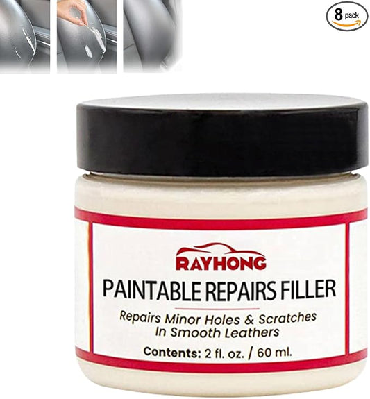 Alkyne Leather Filler,Leather Filling Paste,New Car Leather Filler Repair Cream,Leather Color Restorer Conditioner for Filling or Repairing Holes Scratches (1pc)