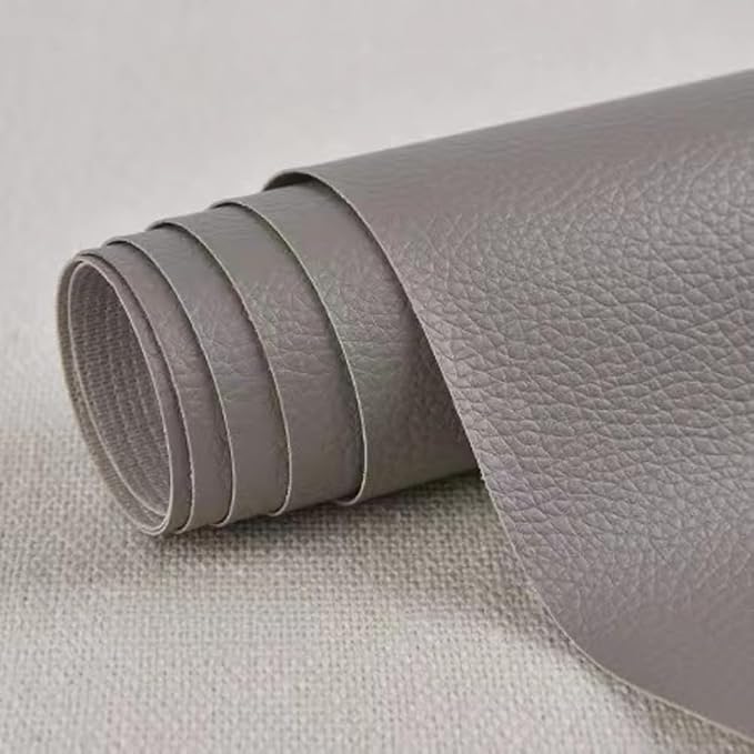 Self Adhesive Leather Repair Patch,Leather Repair Patch Tape Kit,Vinyl Repair Patches Waterproof for Couches,Furniture,Kitchen Cabinets,Car Seats (Grey,7.87"×11.81")