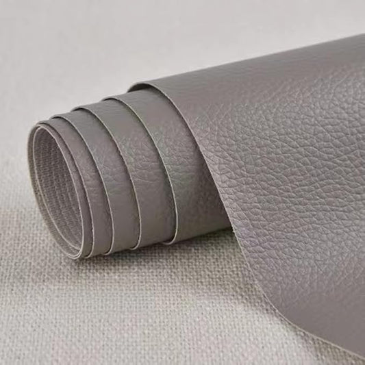 Self Adhesive Leather Repair Patch,Leather Repair Patch Tape Kit,Vinyl Repair Patches Waterproof for Couches,Furniture,Kitchen Cabinets,Car Seats (Grey,19.69"×53.94")