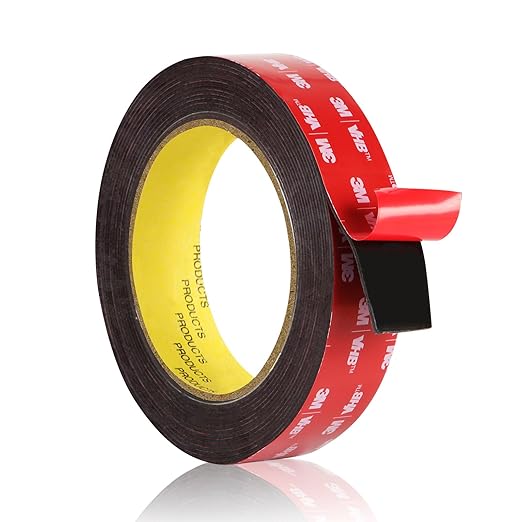 Double Sided Tape Heavy Duty, Waterproof Mounting Foam Tape, 16.5ft Length, 0.98in Width, High Temperature Resistant Adhesive Tape for Car, LED Strip Light, Office Decor, Uses VHB 5952 Raw Material