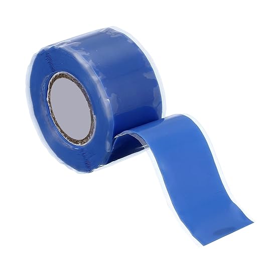 uxcell Self Fusing Silicone Tape, 1" x 10ft Waterproof Water Leak Sealing Tape for Plumbing Pipe Hose Repair Handles, Blue