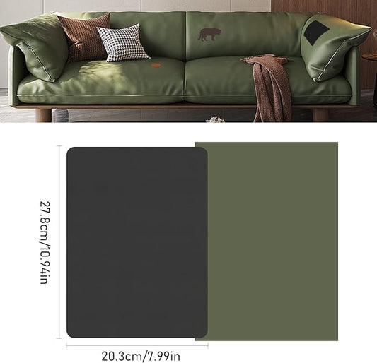 SYLVASS Self Adhesive Leather Repair Patches for Couch, Sofas, Furniture, Car Seats, Office Chairs, Pack of 2 Dark Grey