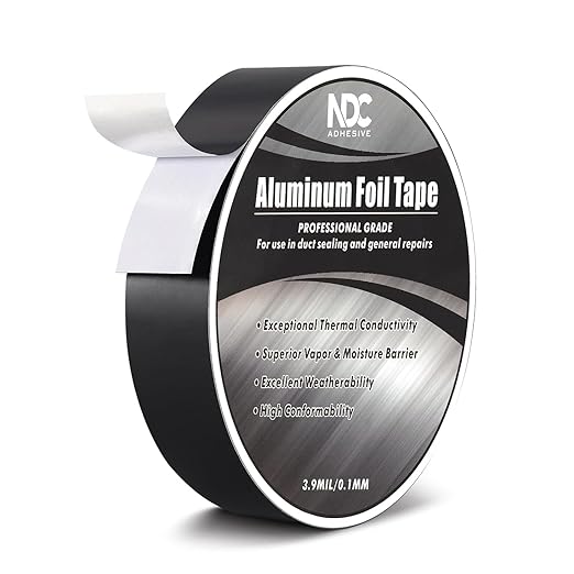Aluminum Foil Tape, 1” x 164Ft, Silver | 3.94mil, Heat & UV Resistant, Waterproof for Ductwork Sealing, Dryer Vent, HVAC Air Insulation, Metal Repairs Patching