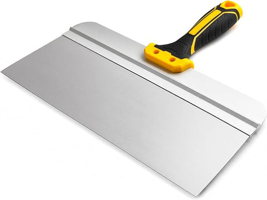 VOOMEY 12in Drywall Taping Knife,Stainless Steel Paint Scraper,Drywall Skimming Blade,Plastering Spatula Tools,Ergonomic Handle for Joint Taping Skimming and Smoothing Walls and Ceilings