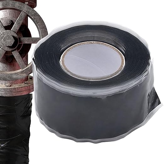 Self-Fusing Silicone Repair Tape - Waterproof Pipe Sealing Tape, Insulating Silicone Grip Tape | 1 Inch X 5 Ft Rubber Hose Repair Tape, Stretch-Resistant Leak Stop Tape for Cars, Pipes, and Hoses