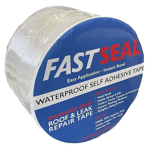 RV Roof Tape, 4" x 25' White, RV Sealant Tape for Camper Roof Repair, Trailer Roof Sealant, Stop Camper Roof Leaks, UV-Resistant - Eternabond Equivalent (4" x 25', White)