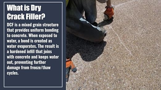 ConSandtrate Concrete Crack Filler - Tan - 2 LB (Single Bottle) for Filling in Concrete Cracks on driveways, walkways and patios