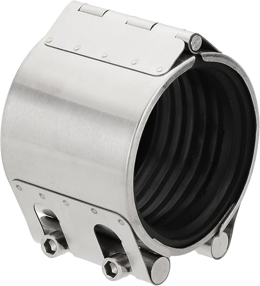 HARFINGTON Pipe Repair Clamp 4-1/4" OD 106mm-112mm 304 Stainless Steel Leak Sealer Emergency Pipe Repair for Plastic Metal Tubing Water Gas Oil Lines, Silver