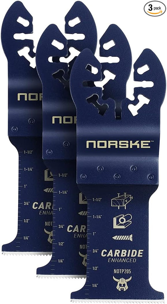 Norske Tools NOTP283 1-1/4" Carbide Blade (3/Pack), Oscillating Tool Accessories | Oscillating Saw Blades