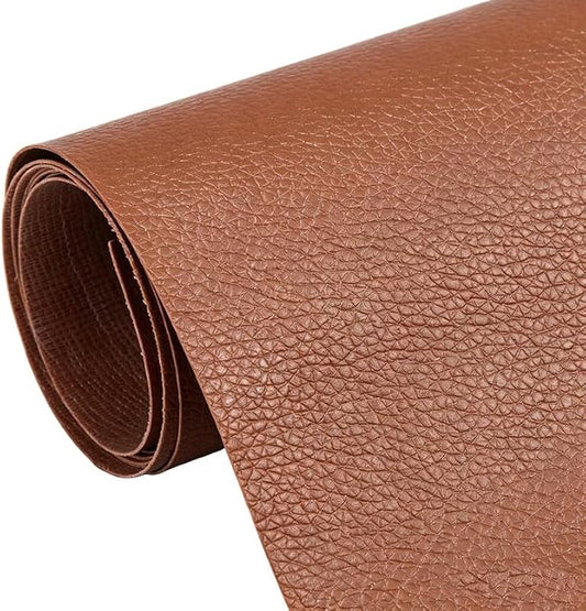 Cremsy Leather Repair Patch, Self Adhesive Leather Repair, Waterproof Vinyl Repair Patch, Cuttable Furniture Repair Tape for Couches, Sofa, Furniture, Car Seats, Bags, Jackets (Light Brown)