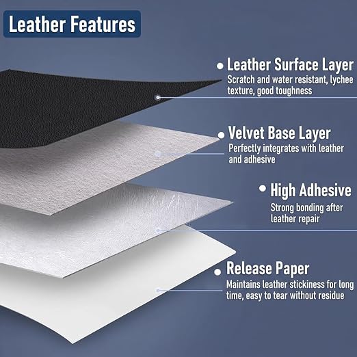 Coffee Leather Repair Tape Kit,7.9x59 in Repair Kit for Furniture,Car Seat, Couch,Upgraded Strong Self Adhesive Leather Patch for Sofas,Furnitures