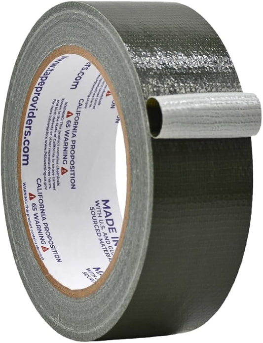 WOD DTC10 Advanced Strength Industrial Grade Olive Drab Duct Tape, 1.5 inch x 60 ft. Waterproof, UV Resistant For Crafts & Home Improvement