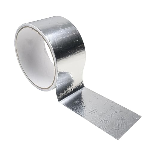 1 Pack Silver Aluminum Tape, Foil Tape, 2 inch (50mm) x 16 Feet (5 Meter), 3.9mil (0.1mm), Heavy Duty Duct Tape for Heat Insulation, HVAC, Dryer Vents, Wrap Pipe, Repair Ducting