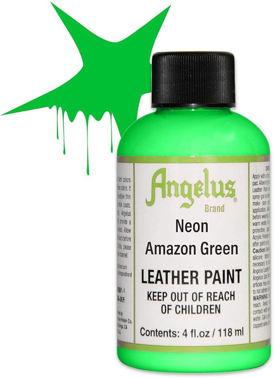Angelus Acrylic Leather Paint- 1 Oz.- Amazon Green