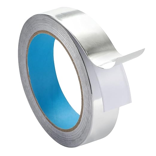 Aluminum Foil Tape 1 inch x 65 feet, 4.0 mil, 3 Rolls | 0.1mm Thickness, Aluminum Air Duct Tape, Professional Adhesive, For HVAC Pipe Repairs or More