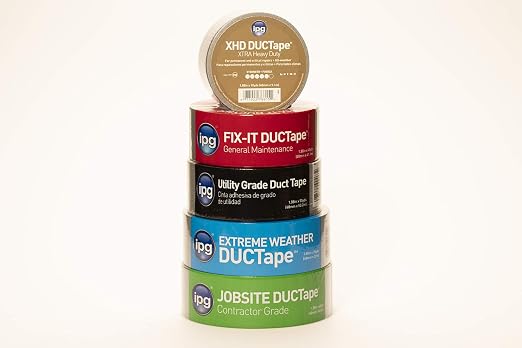 IPG JobSite DUCTape, Colored Duct Tape, 1.88" x 60 yd, Yellow (Single Roll)